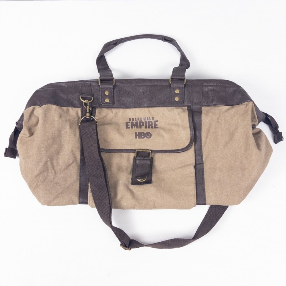 Boardwalk Empire HBO Promo Canvas Duffel Bag Unisex Large Tan Brown Doctors Bag